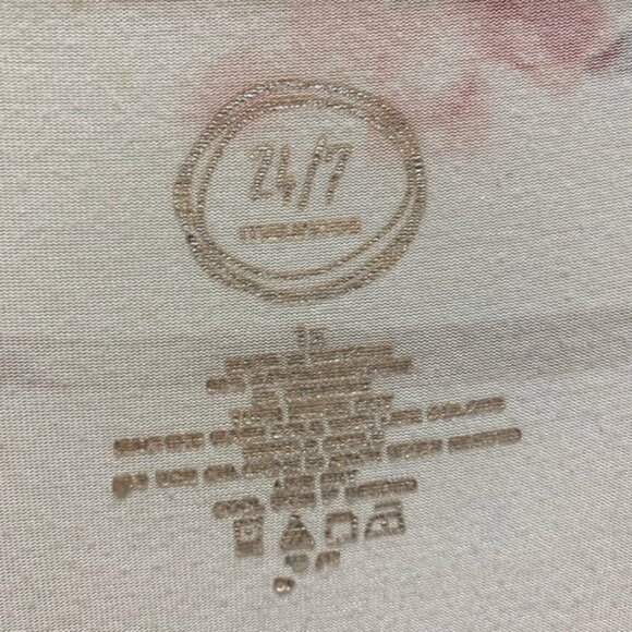 Maurices Floral Striped Short Sleeve Top Size 2x - Picture 4 of 5